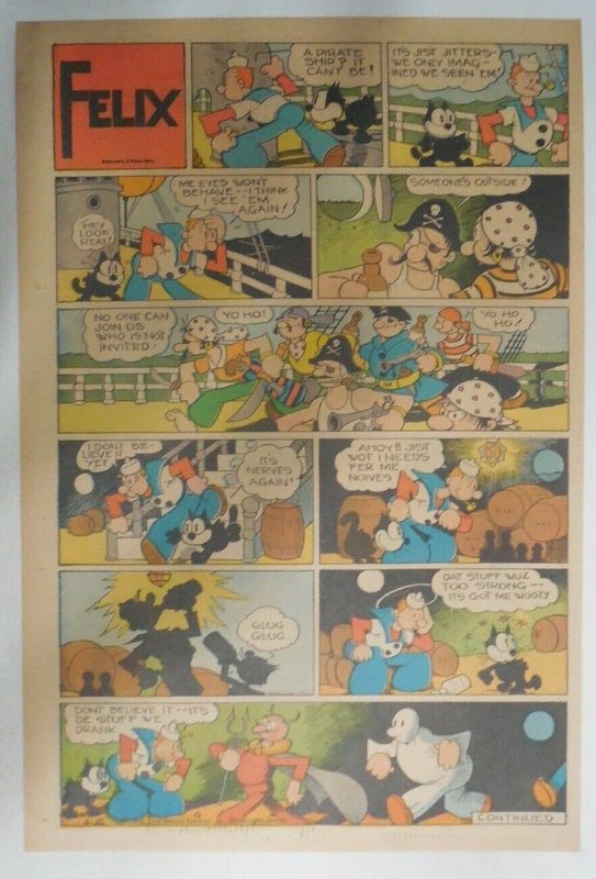 Felix The Cat Sunday Page by Otto Mesmer from 4/21/1940 Size: 11 x 15 inches 