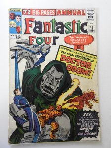 Fantastic Four Annual #2 (1964) GD Condition 2 in spine split, moisture stain