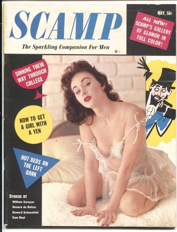 MAG: SCAMP #1-MY 1957--PULP & CHEESECAKE--JENNIE LEE--JAYNE MANSFIELD-BLAZE S...