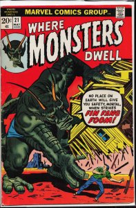 Where Monsters Dwell #21 (1973) Fin Fang Foom