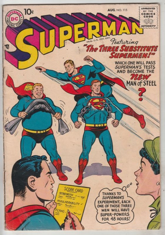 Superman #115 (Aug-57) FN/VF Mid-High-Grade Superman