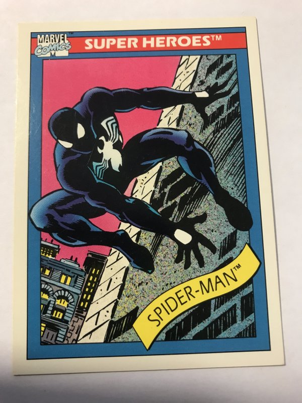 SPIDER-MAN #2 card : 1990 Marvel Universe Series 1, NM/M, Black Costume