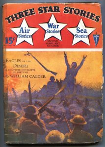 Three Star Stories Feb 2 1929-Rare WWI Pulp Magazine