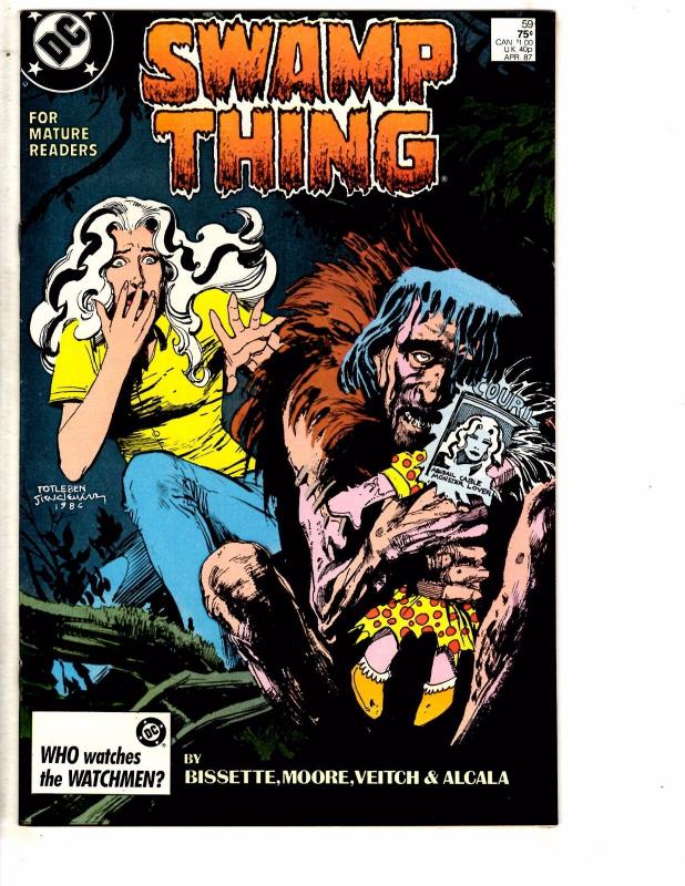 5 Swamp Thing DC Comic Books # 55 56 57 58 59 Alan Moore VF