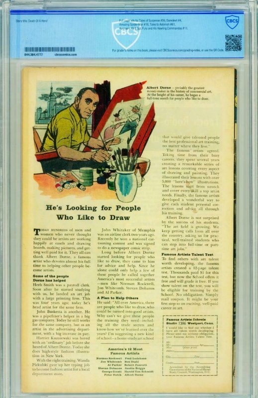 FANTASTIC FOUR #32 CBCS 5.5 comic book 1964-INVINCIBLE MAN-MARVEL COMICS
