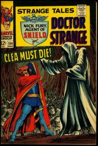 Strange Tales #154 1967- Dr Strange- Nick Fury- Steranko VF-