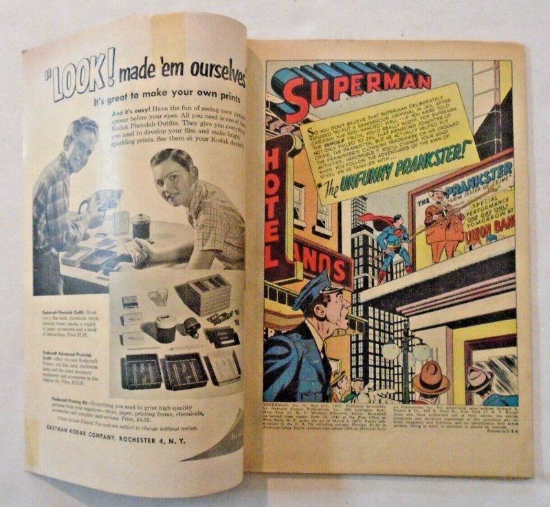 Superman (1951 DC) #72fn-; 2 extra staples