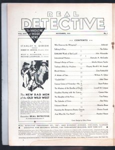 Real Detective Vol.30 #1 11/1933-Continues the original pulp magazine series-...