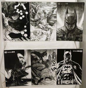 BATMAN Black and White #1 - 6 Variant Cover B Set DC Comics DCU
