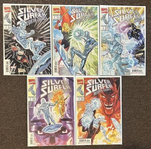 Silver Surfer Rebirth Legacy #1,2,3,4,5 Marvel Comics Set Nm