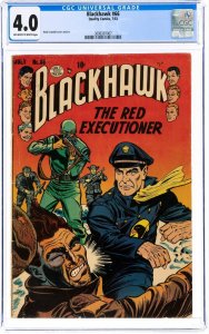 Blackhawk #66 (Quality, 1953) CGC VG 4.0 Scarce PRE-CODE Pop 6 Only 3 Higher!