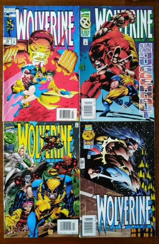 Wolverine #74 93 94 102 - Newsstand Lot Of 4! Jubilee's Revenge Juggernaut Feral