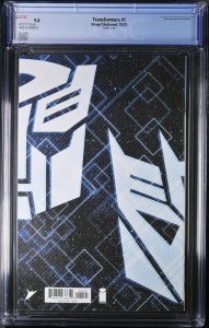 Transformers #1 CGC 9.8 1st Printing Johnson Variant Image 2023 Void Rivals WP