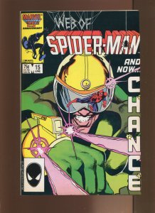Web of Spiderman #15 - 1st. App. of Chance (Nicholas Powell). (9.2) 1986