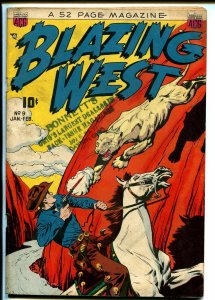 Blazing West #9 1949-ACG-Buffalo Belle-Injun Jones-Secrets of The Rodeo-VG+