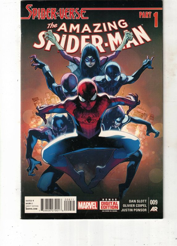 The Amazing Spider-Man #9 (2015) NM+ SPIDER-VERSE PART I WOW!!! Super-High-Grade