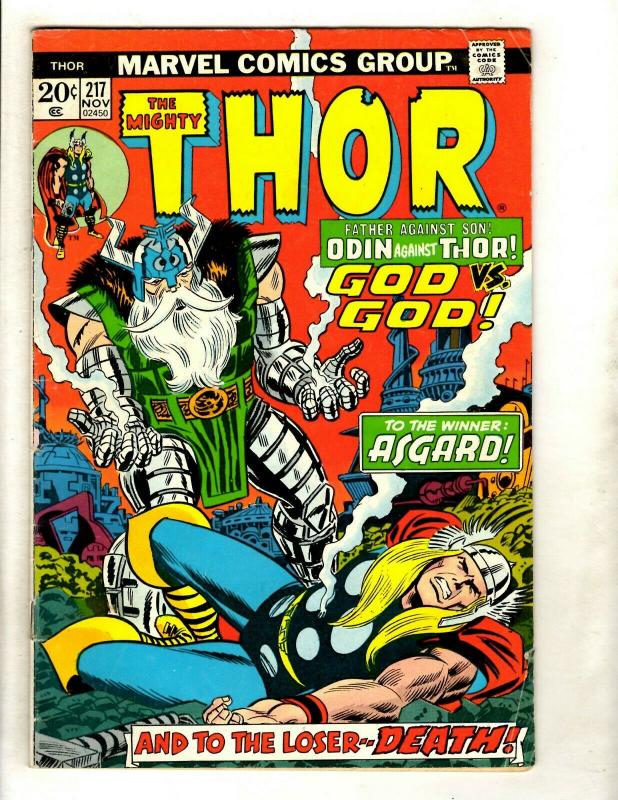 Lot Of 6 Mighty Thor Marvel Comic Books # 214 215 216 217 218 219 Odin Loki GK4