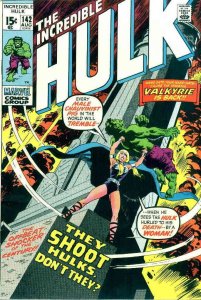 Incredible Hulk, The #142 VG ; Marvel | low grade comic Roy Thomas Valkyrie