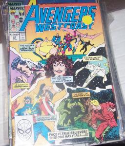 west coast avengers  # 49  OCT 1989  GREAT LAKES AVENGERS  VISION WANDA PYM