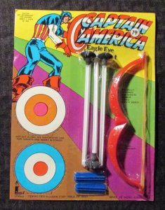1970's CAPTAIN AMERICA Eagle Eye Archery Set MOC Larami Unpunched