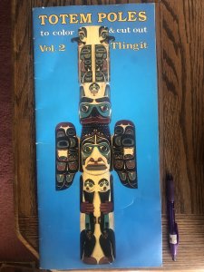 Totem poles to color&cut out Vol.2 Tlingit 8x17 Unmarked