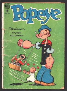 Popeye #12 1950-Dell-Bud Sagendorf art-Swee'pea cover-Sea Hag story-G