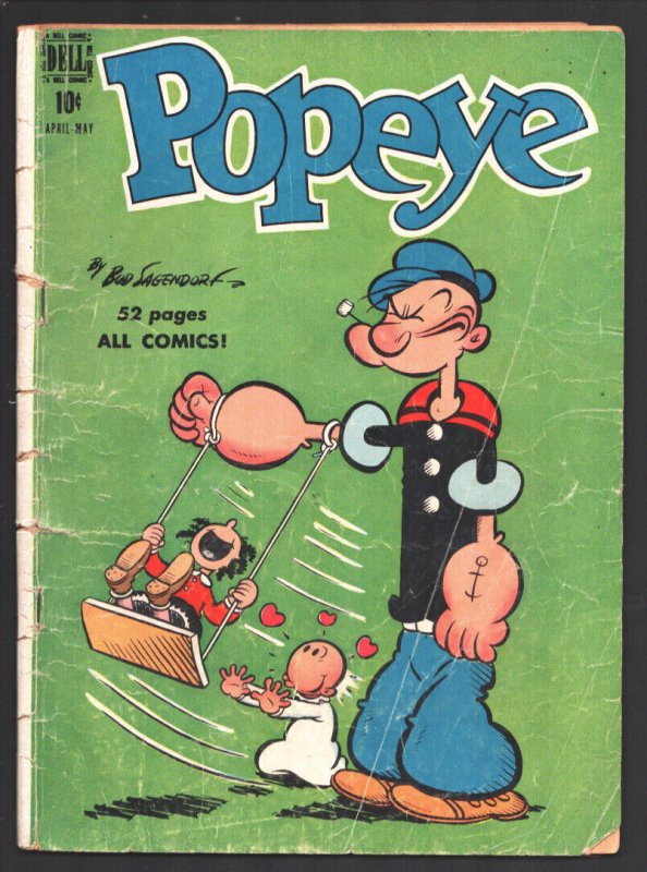 Popeye #12 1950-Dell-Bud Sagendorf art-Swee'pea cover-Sea Hag story-G