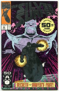 Silver Surfer #50 1991- Thanos- Marvel Foil cover VF