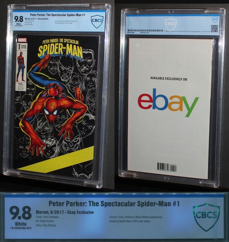 Spectacular Spiderman Ebay Variant #1  /  CBCS 9.8 NM-MT  /   2017