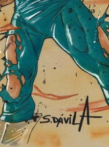 Vegeta Original Art by Sergio Dávila – Dragon Ball Z A4 Full Color Signed