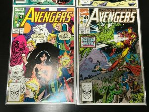 AVENGERS #323-325, 327 4PC LOT (VF) THE CROSSING LINE!! 1990 