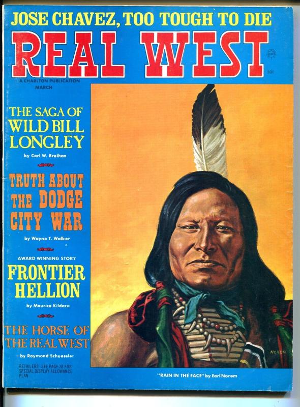 Real West  3/1970-Chief Rain In The Face-Earl Norem-Wild Bill Longley-VG/FN