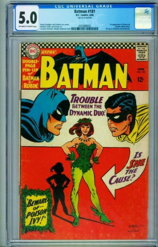 BATMAN #181 1966 -CGC 5.0 -FIRST POISON IVY- 2043888002 