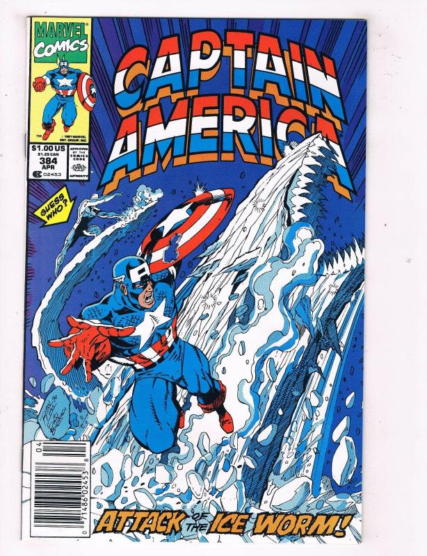 Captain America #384 NM Marvel Comics Comic Book Avengers Apr 1991 DE44