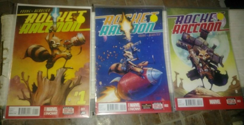 ROCKET RACCOON # 1 2 3   2015 MARVEL+ now guardians 