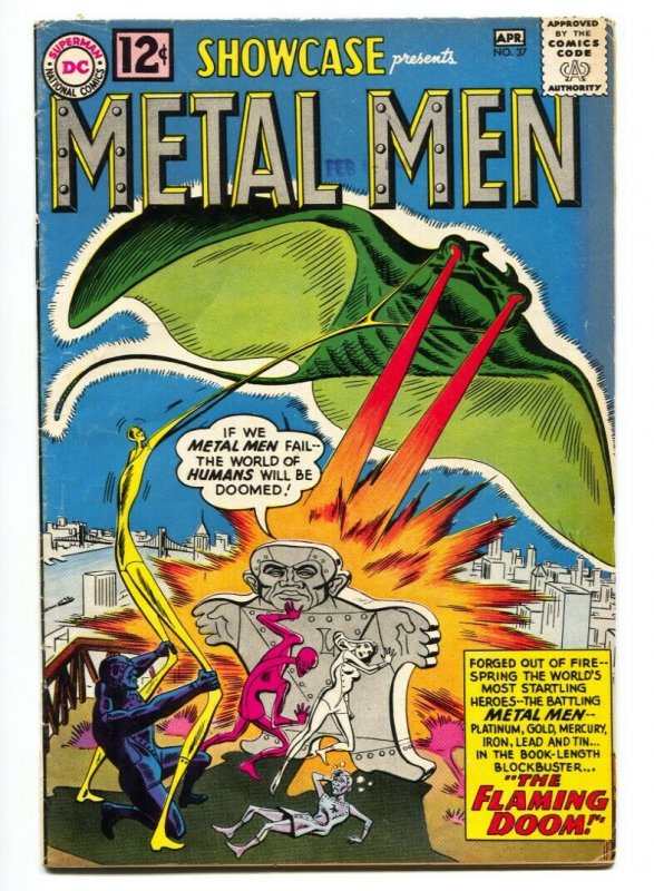 Showcase 37 First Appearance Of Metal Men 1962 Dc Silver Age Comic Vg