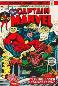 Captain Marvel #35 - Annihilus & Living Laser - (Grade 7.5) 1973