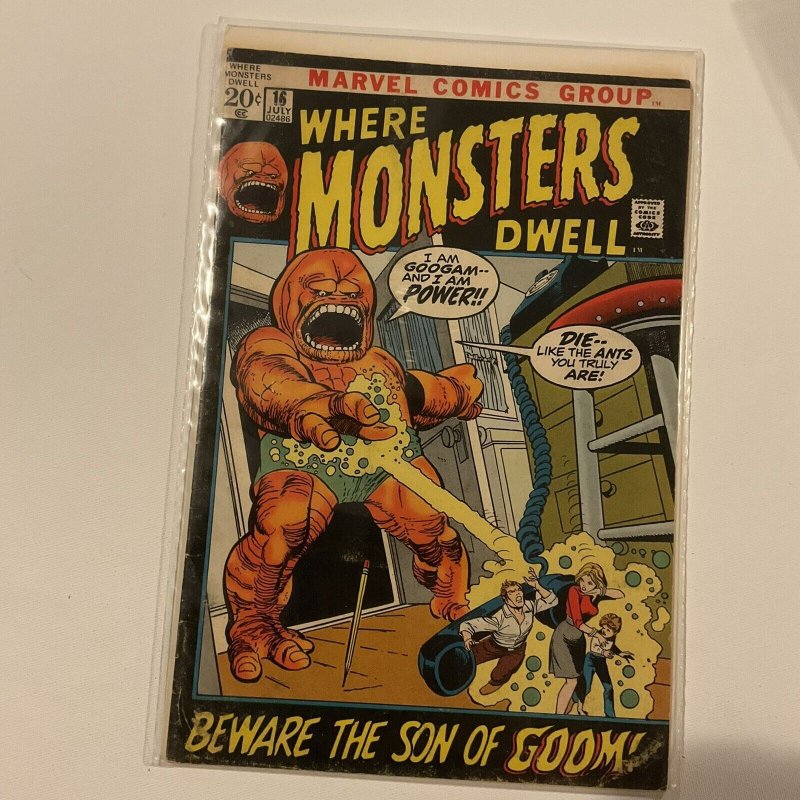 Where Monsters Dwell 16 Fine- Fn- 5.5 Marvel