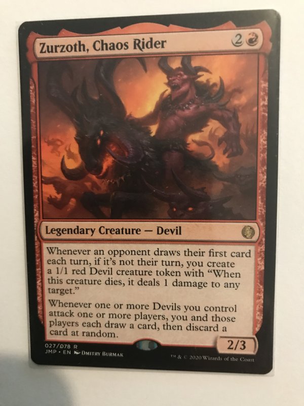 ZURZOTH, CHAOS RIDER : Magic the Gathering MTG card; Jumpstart, NM