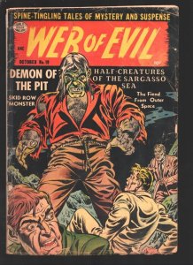 Web of Evil #19 1954-QualitySkid Row Monster-Fiend From Outer Space-Pre-code ...