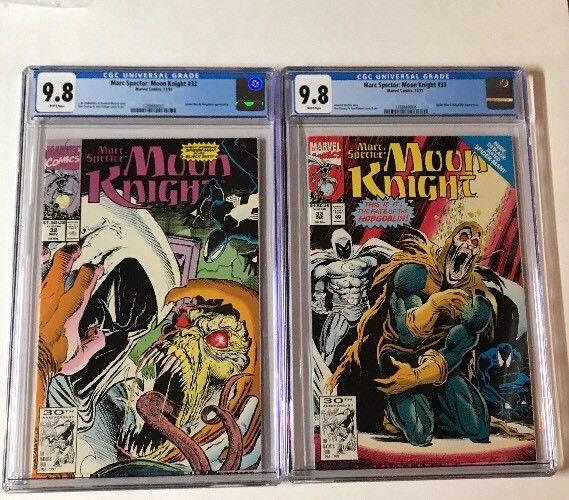 Marc Spector Moon Knight 32 33 Cgc 9.8 White Pages 1st Demogoblin