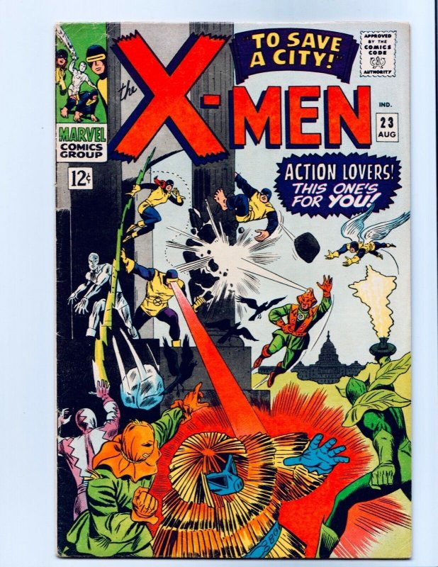 X-Men #23!  - 1st Appearance of Professor X's Mechanical  Legs!! VF+