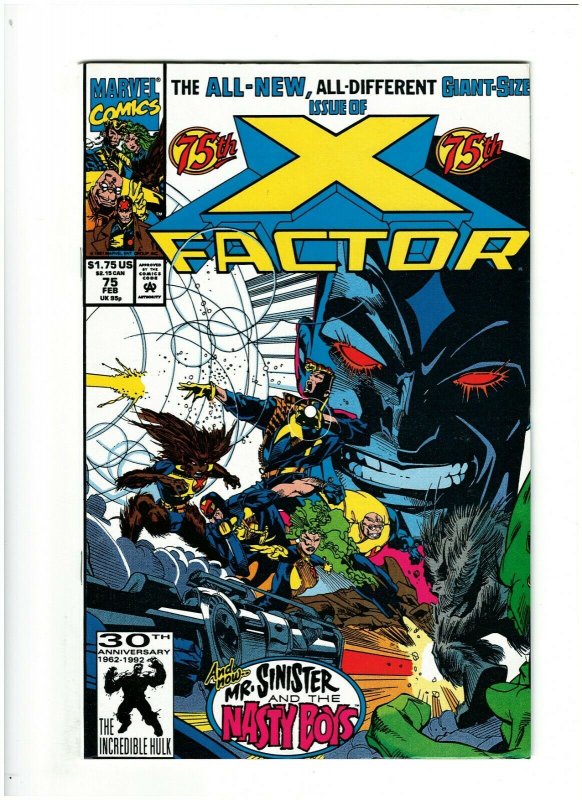 X-Factor #75 VF/NM 9.0 Marvel Comics 1992 vs. Mr. Sinister