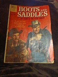 BOOTS AND SADDLES FOUR COLOR #1116 DELL Comics AL MICALE art PHOTO COVER Western