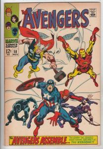 Avengers, The #58 (Sep-68) FN/VF+ High-Grade Avengers (Thor, Iron Man, Captai...