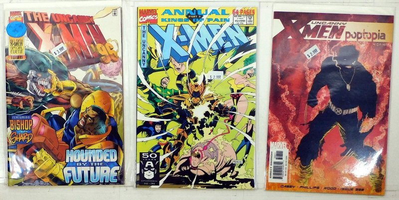 Uncanny X-Men Lot 3 #398, '96 Special 1, Annual 15 1996 Marvel Comics