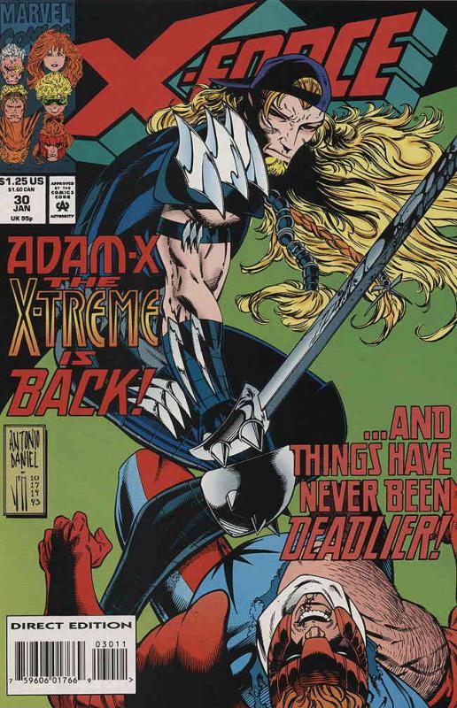 X-Force #30 VF ; Marvel | Adam-X the X-Treme