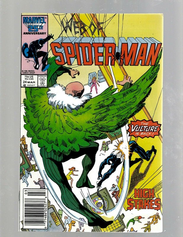 12 Web of Spider-Man Marvel Comic Books #2 4 5 6 11 13 14 19 21 23 24 29 GB2