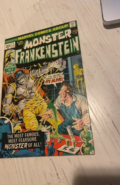 Marvel The Monster Of Frankenstein 1 JAN--1973--FINE