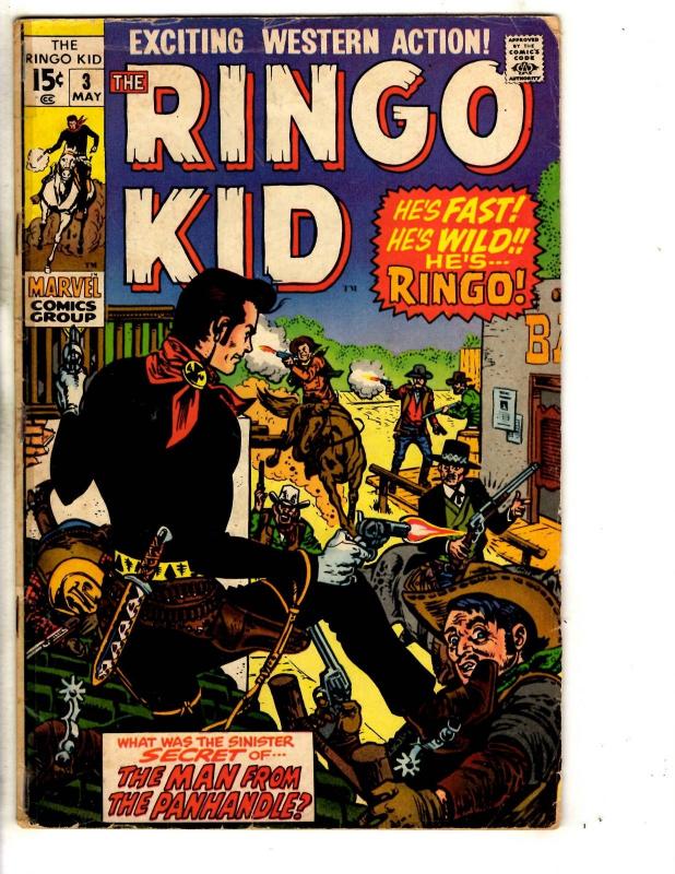 Lot Of 5 The Ringo Kid Marvel Comic Books # 1 2 3 7 8 Wild Western Cowboys RH2